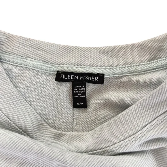 Eileen Fisher Organic Cotton Pastel blue high low sweater SZ M - Picture 5 of 9